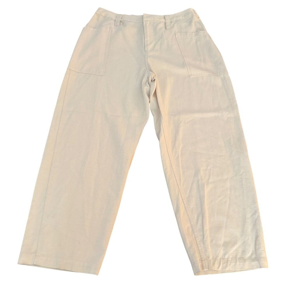 Rails Joss Premium Cotton Straight Leg Beige Women's Pants Pockets Size XL